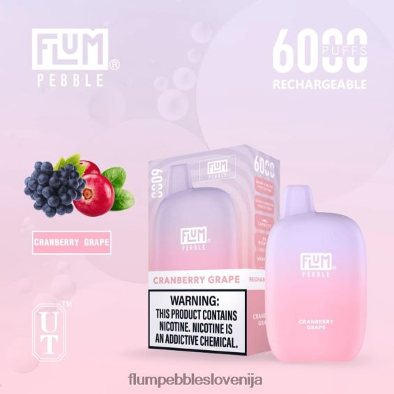 FLUM PEBBLES 6000 vpihov | Flum Pebble Vape Flavors 0F820027 brusnično grozdje